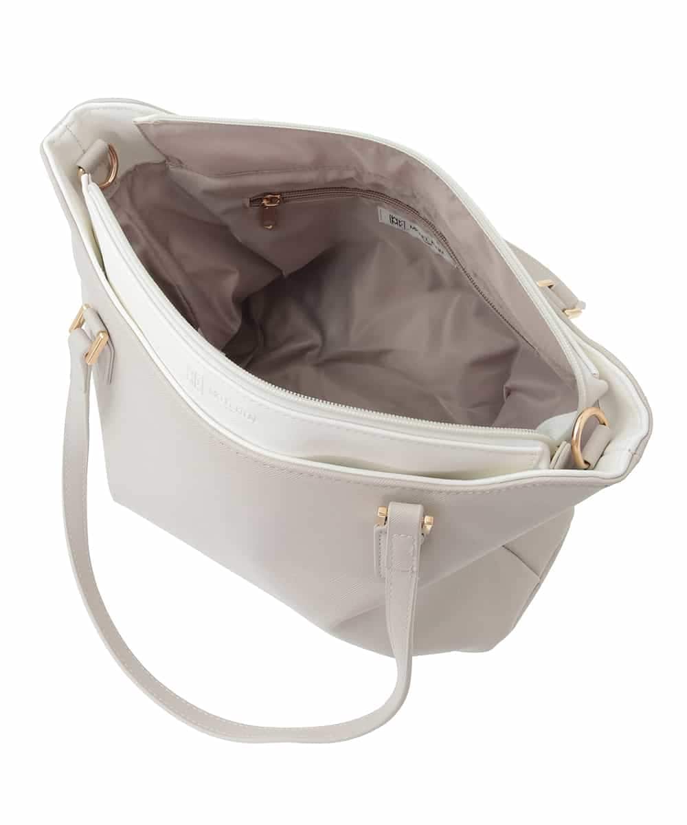 BPBAD12150 MK MICHEL KLEIN BAG(MK ミッシェルクラン バッグ) [2WAY]合成皮革切り替えデザイントートバッグ ダークグレー