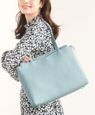 BPBAD13160 MK MICHEL KLEIN BAG(MK ミッシェルクラン バッグ) [2WAY/A4収納]5層構造マイクロファイバートートバッグ ライトブルー