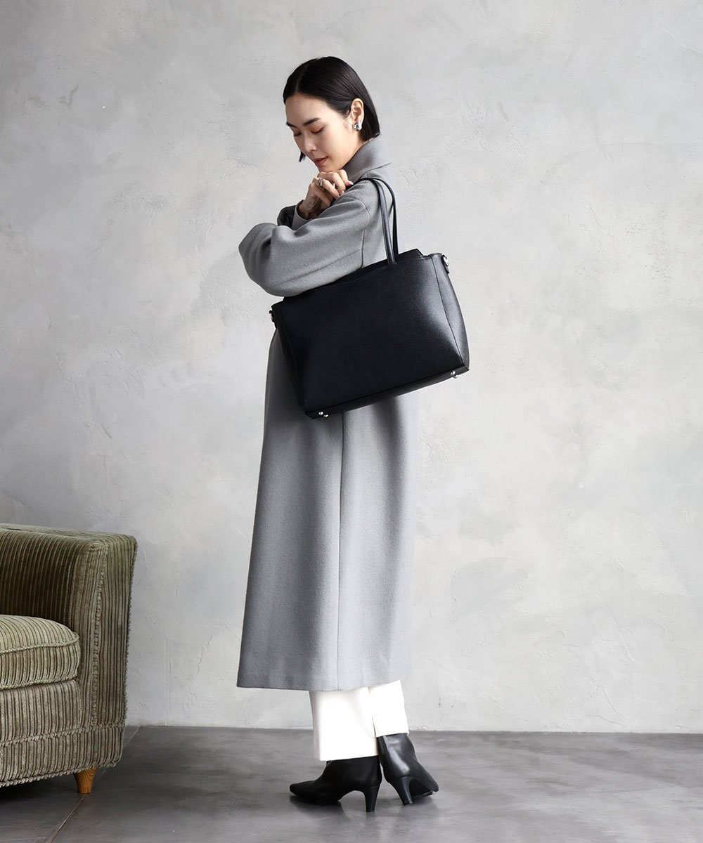 BPBAD13160 MK MICHEL KLEIN BAG(MK ミッシェルクラン バッグ) [2WAY/A4収納]5層構造マイクロファイバートートバッグ ブラック