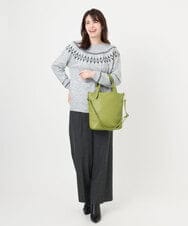 BPBAD25150 MK MICHEL KLEIN BAG(MK ミッシェルクラン バッグ) [2WAY]合成皮革バケットデザイントートバッグ グリーン