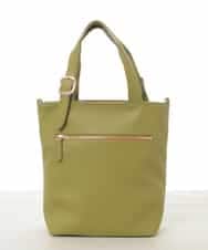 BPBAD25150 MK MICHEL KLEIN BAG(MK ミッシェルクラン バッグ) [2WAY]合成皮革バケットデザイントートバッグ グリーン