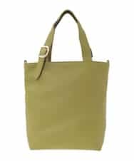 BPBAD25150 MK MICHEL KLEIN BAG(MK ミッシェルクラン バッグ) [2WAY]合成皮革バケットデザイントートバッグ グリーン