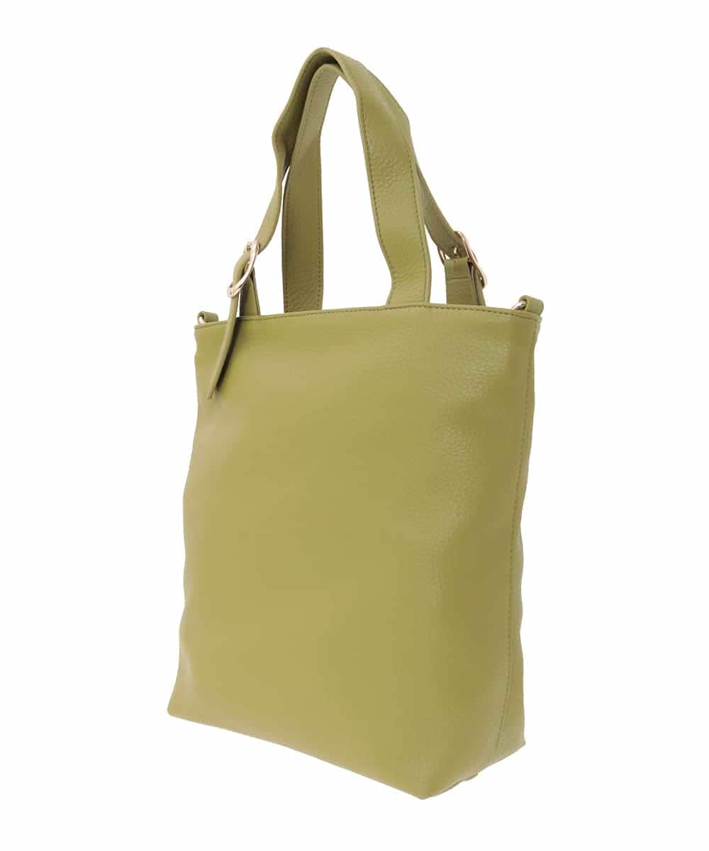 BPBAD25150 MK MICHEL KLEIN BAG(MK ミッシェルクラン バッグ) [2WAY]合成皮革バケットデザイントートバッグ グリーン