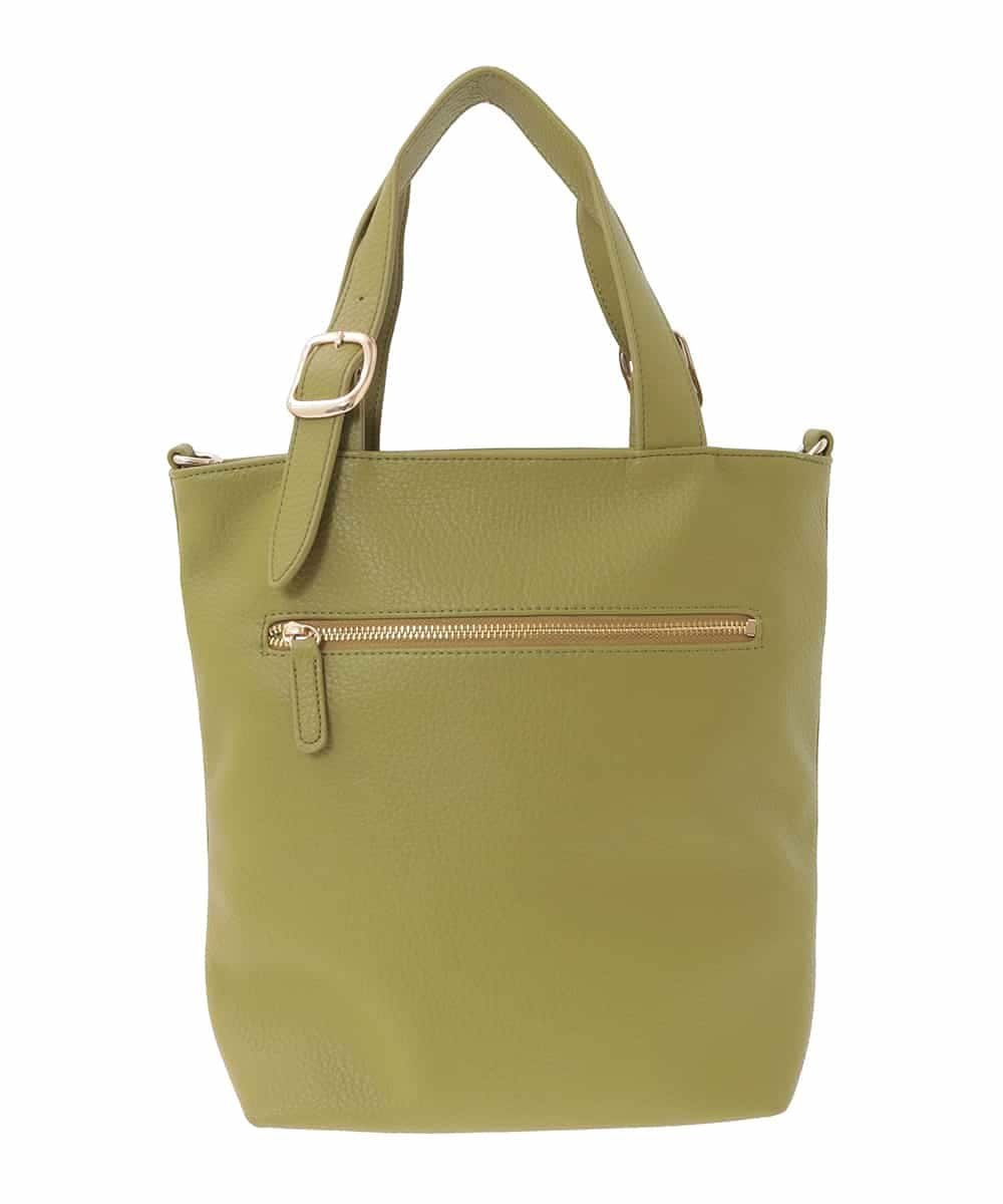 BPBAD25150 MK MICHEL KLEIN BAG(MK ミッシェルクラン バッグ) [2WAY]合成皮革バケットデザイントートバッグ グリーン