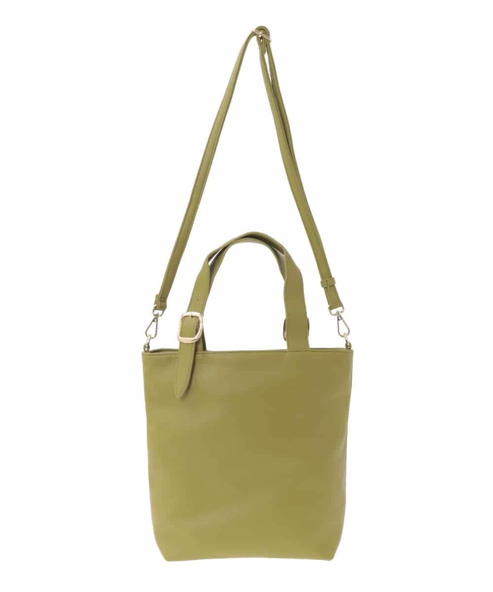 BPBAD25150 MK MICHEL KLEIN BAG(MK ミッシェルクラン バッグ) [2WAY]合成皮革バケットデザイントートバッグ グリーン