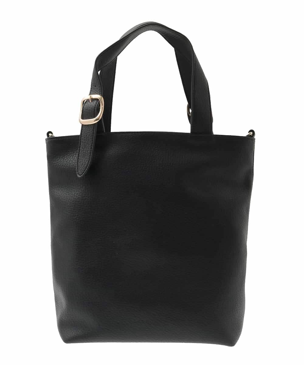 BPBAD25150 MK MICHEL KLEIN BAG(MK ミッシェルクラン バッグ) [2WAY]合成皮革バケットデザイントートバッグ ブラック