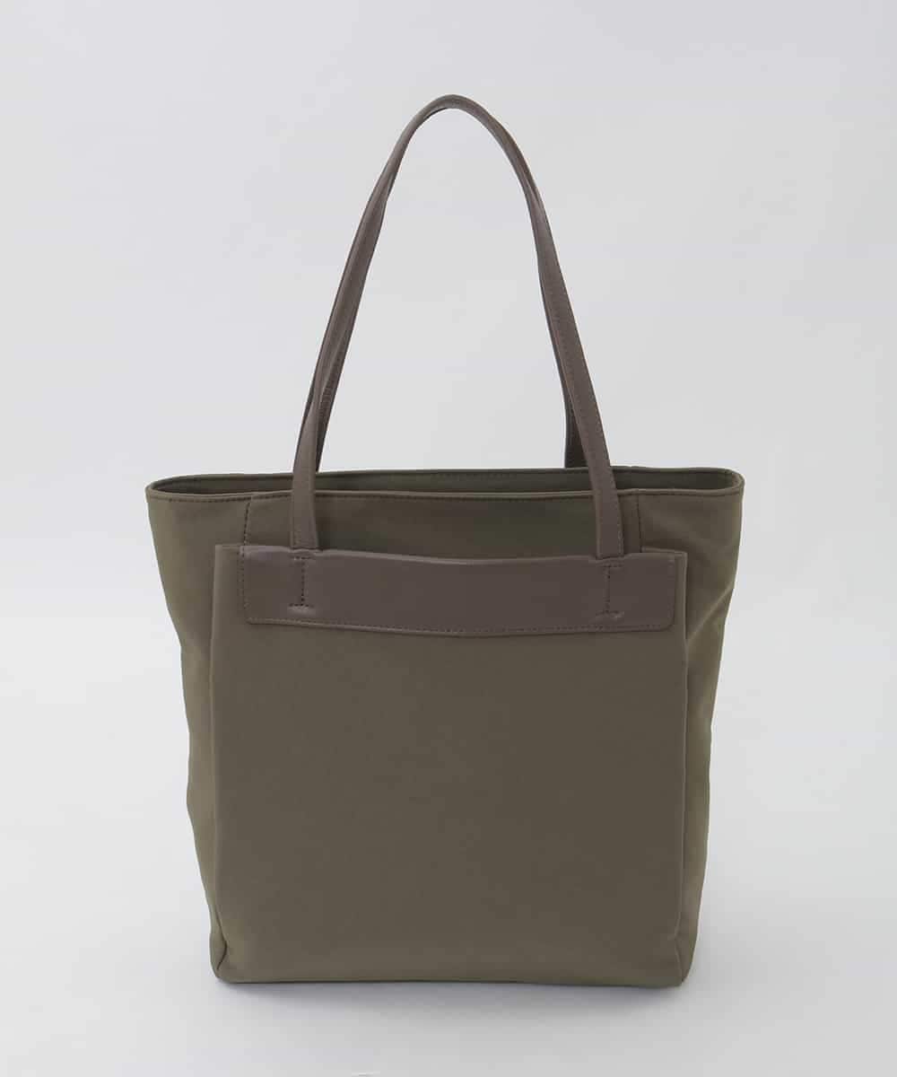 BPBAG21170 MK MICHEL KLEIN BAG(MK ミッシェルクラン バッグ) [A4収納可]異素材ジョイントスクエアトートバッグ カーキ