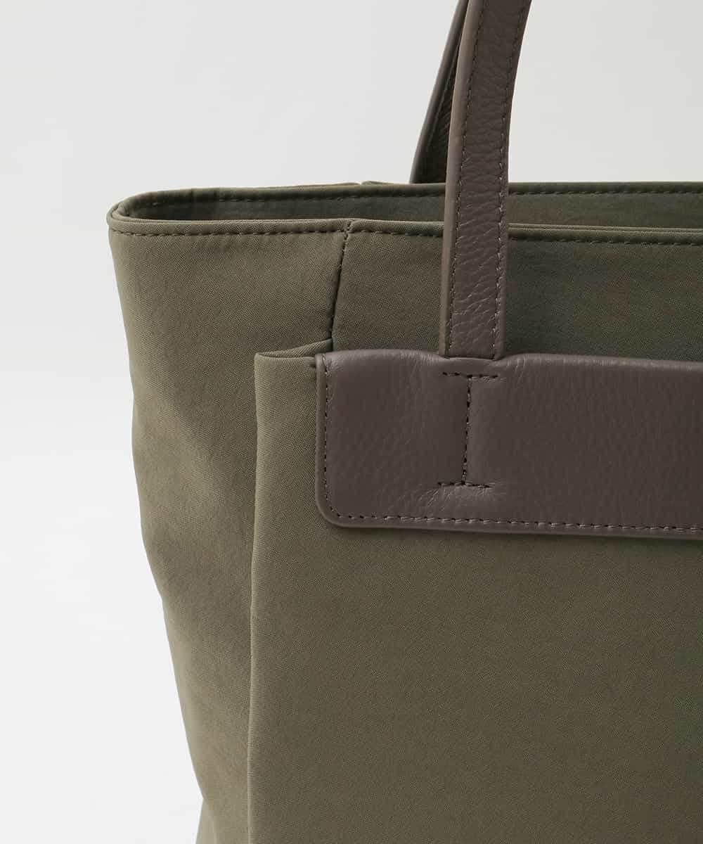 BPBAG21170 MK MICHEL KLEIN BAG(MK ミッシェルクラン バッグ) [A4収納可]異素材ジョイントスクエアトートバッグ カーキ