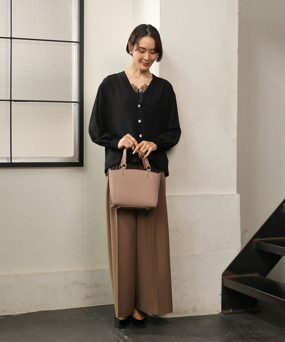 BPBAG90160 MK MICHEL KLEIN BAG(MK ミッシェルクラン バッグ) [2WAY]合成皮革スクエアミニトートバッグ ブラック