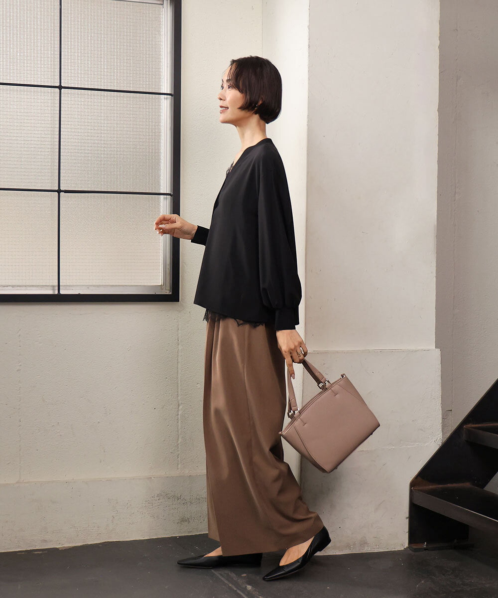 BPBAG90160 MK MICHEL KLEIN BAG(MK ミッシェルクラン バッグ) [2WAY]合成皮革スクエアミニトートバッグ ブラック