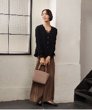 BPBAG90160 MK MICHEL KLEIN BAG(MK ミッシェルクラン バッグ) [2WAY]合成皮革スクエアミニトートバッグ ブラック