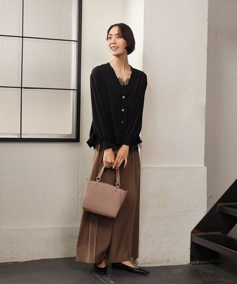 BPBAG90160 MK MICHEL KLEIN BAG(MK ミッシェルクラン バッグ) [2WAY]合成皮革スクエアミニトートバッグ ブラック