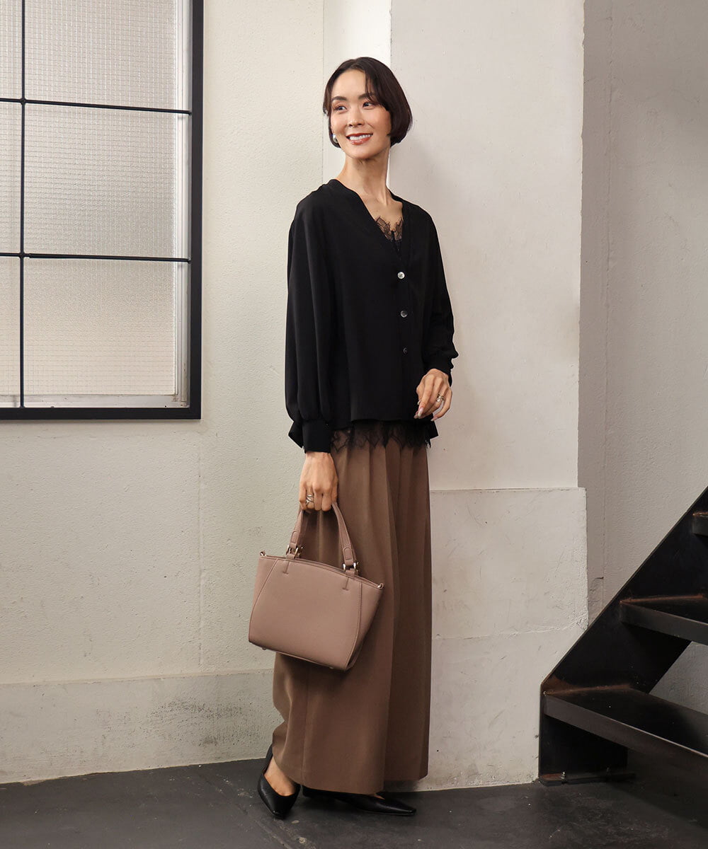 BPBAG90160 MK MICHEL KLEIN BAG(MK ミッシェルクラン バッグ) [2WAY]合成皮革スクエアミニトートバッグ ブラック