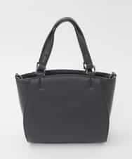 BPBAG90160 MK MICHEL KLEIN BAG(MK ミッシェルクラン バッグ) [2WAY]合成皮革スクエアミニトートバッグ ブラック