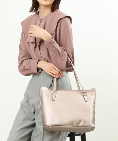 BPBAS22140 MK MICHEL KLEIN BAG 【2WAY】フェイクレザートートバッグ