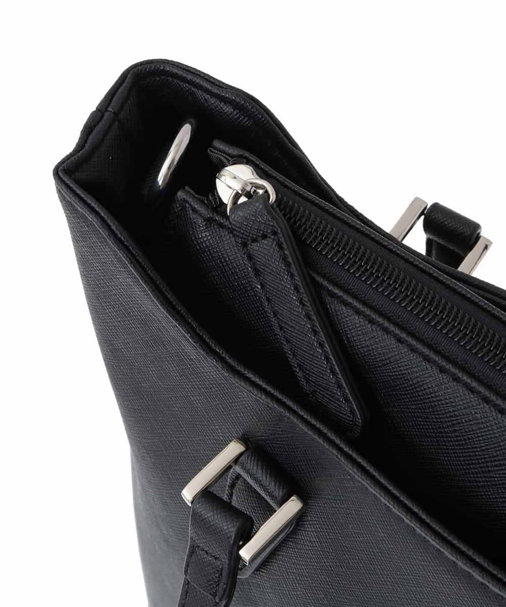 BPBAS22140 MK MICHEL KLEIN BAG(MK ミッシェルクラン バッグ) 【2WAY】フェイクレザートートバッグ ブラック