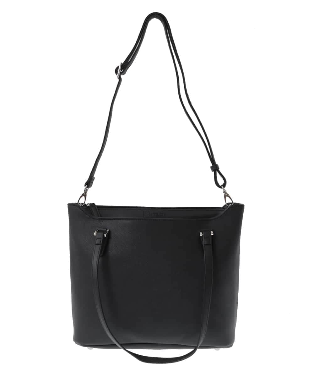 BPBAS22140 MK MICHEL KLEIN BAG(MK ミッシェルクラン バッグ) 【2WAY】フェイクレザートートバッグ ブラック