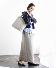 BPBED21170 MK MICHEL KLEIN BAG(MK ミッシェルクラン バッグ) [A4収納可]異素材ジョイントスクエアトートバッグ ベージュ
