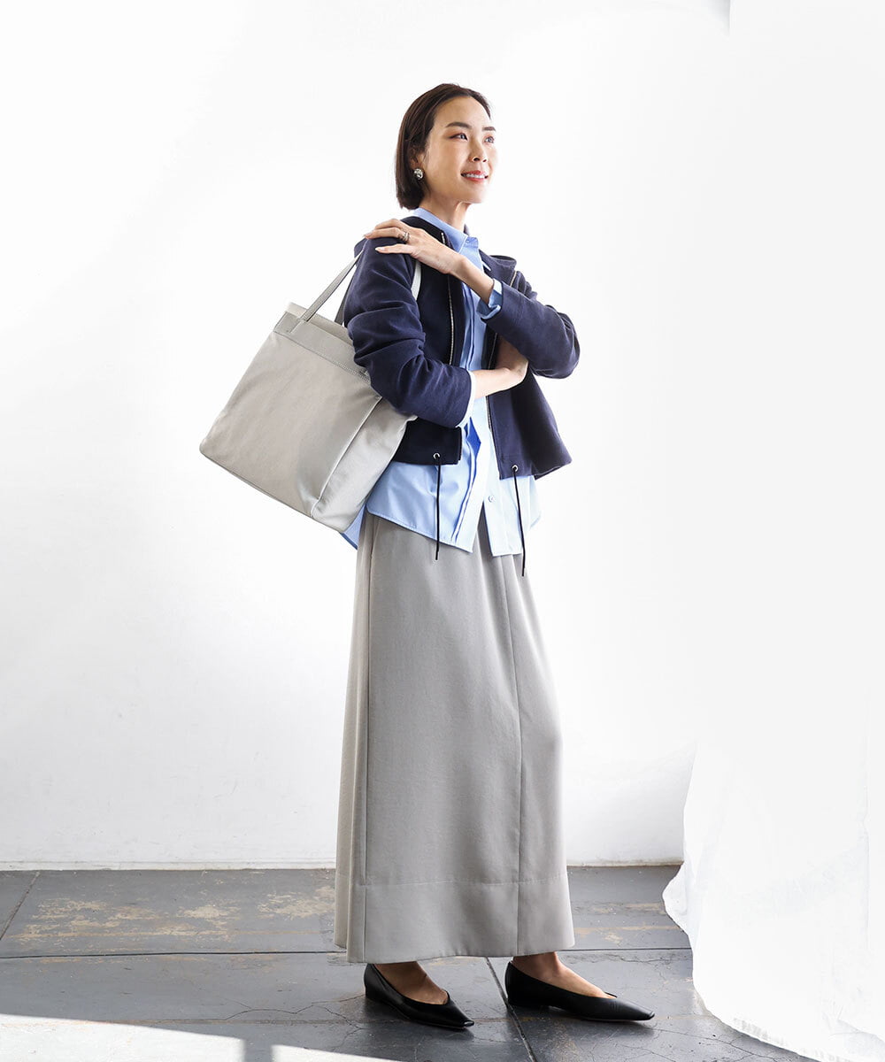 BPBED21170 MK MICHEL KLEIN BAG(MK ミッシェルクラン バッグ) [A4収納可]異素材ジョイントスクエアトートバッグ ベージュ