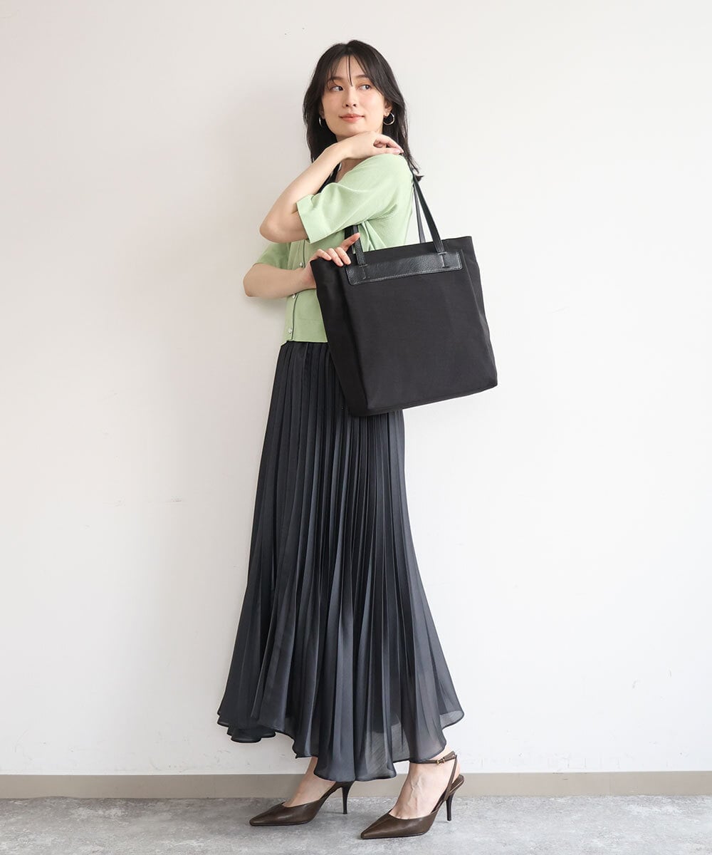 BPBED21170 MK MICHEL KLEIN BAG(MK ミッシェルクラン バッグ) [A4収納可]異素材ジョイントスクエアトートバッグ ベージュ