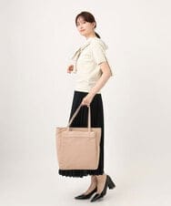 BPBED21170 MK MICHEL KLEIN BAG(MK ミッシェルクラン バッグ) [A4収納可]異素材ジョイントスクエアトートバッグ ベージュ