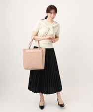 BPBED21170 MK MICHEL KLEIN BAG(MK ミッシェルクラン バッグ) [A4収納可]異素材ジョイントスクエアトートバッグ ベージュ