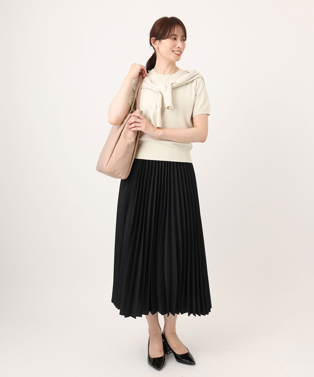 BPBED21170 MK MICHEL KLEIN BAG(MK ミッシェルクラン バッグ) [A4収納可]異素材ジョイントスクエアトートバッグ ベージュ