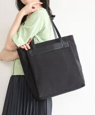 BPBED21170 MK MICHEL KLEIN BAG(MK ミッシェルクラン バッグ) [A4収納可]異素材ジョイントスクエアトートバッグ ブラック
