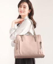 BPBED22170 MK MICHEL KLEIN BAG(MK ミッシェルクラン バッグ) [A4収納可/2WAY]サイドジップデザイントートバッグ ピンク
