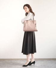 BPBED22170 MK MICHEL KLEIN BAG(MK ミッシェルクラン バッグ) [A4収納可/2WAY]サイドジップデザイントートバッグ ピンク