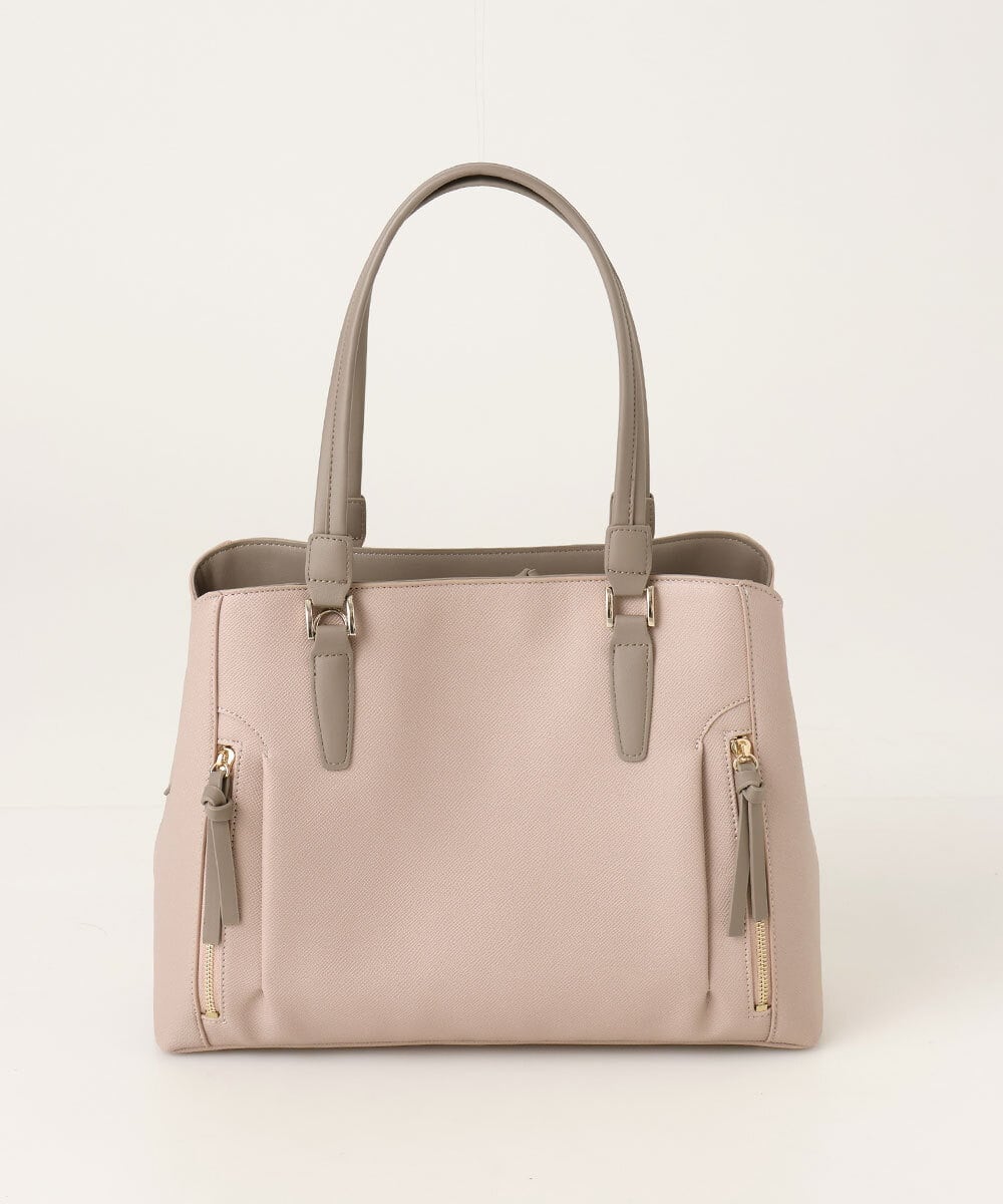 BPBED22170 MK MICHEL KLEIN BAG(MK ミッシェルクラン バッグ) [A4収納可/2WAY]サイドジップデザイントートバッグ ピンク