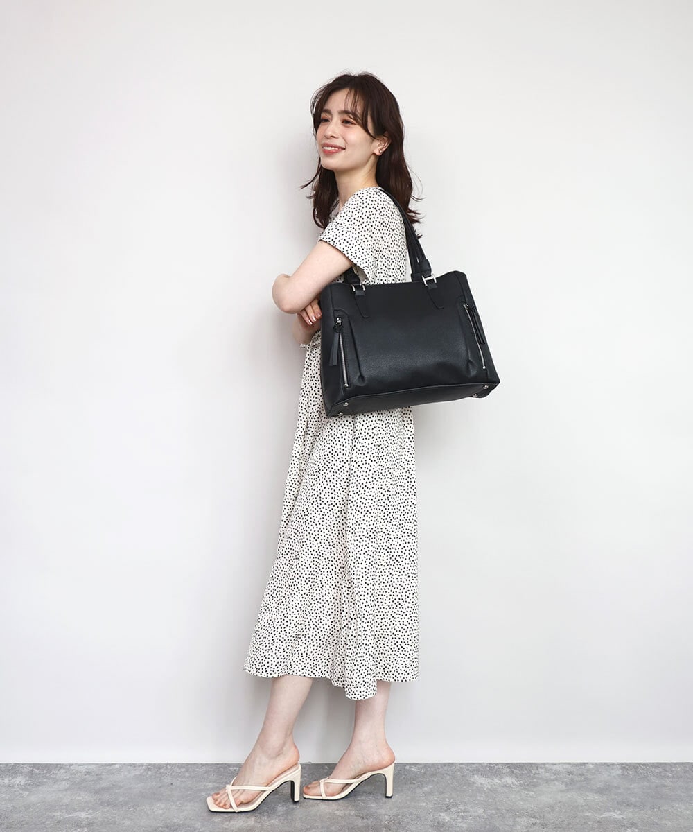 BPBED22170 MK MICHEL KLEIN BAG(MK ミッシェルクラン バッグ) [A4収納可/2WAY]サイドジップデザイントートバッグ ピンク