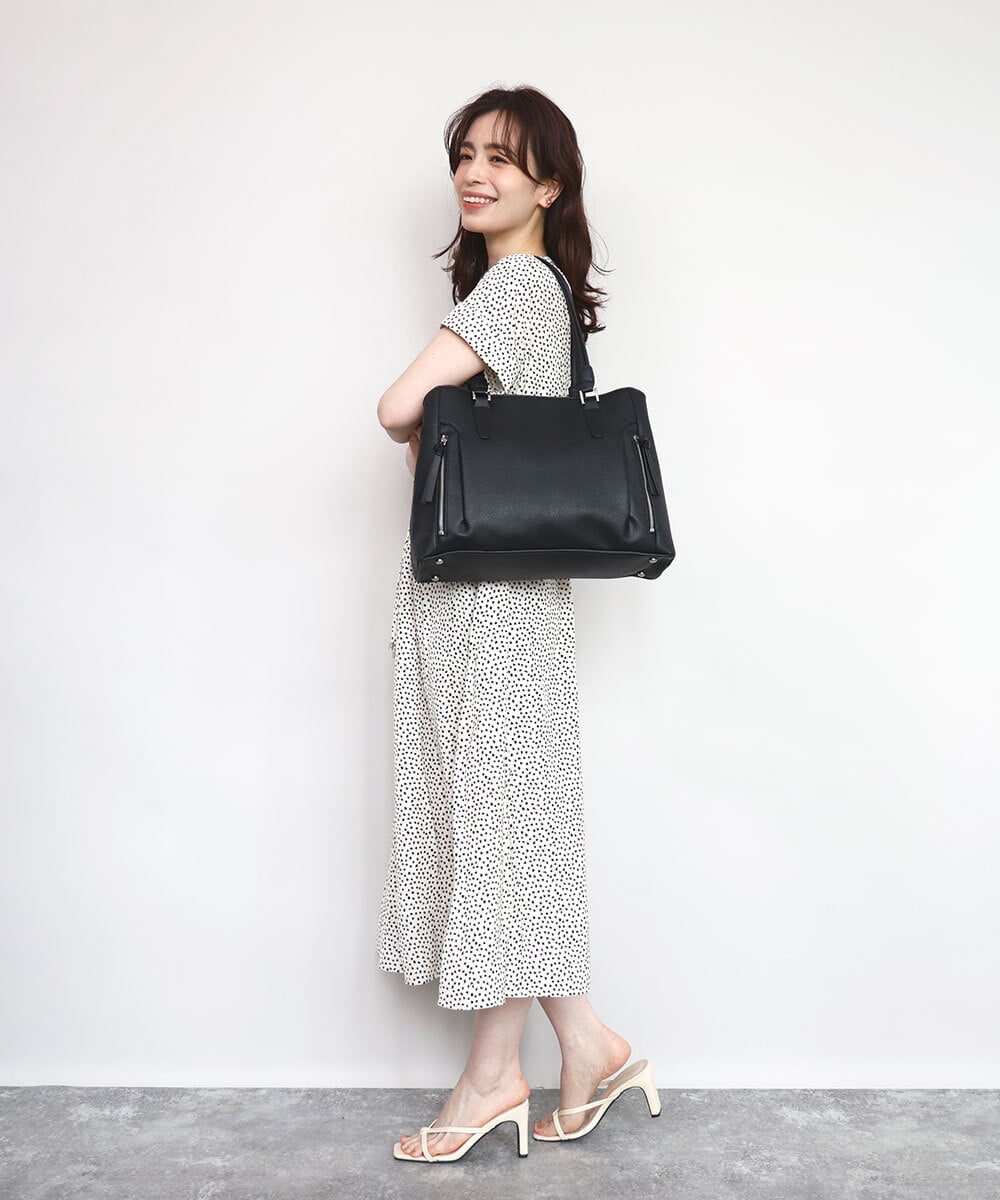 BPBED22170 MK MICHEL KLEIN BAG(MK ミッシェルクラン バッグ) [A4収納可/2WAY]サイドジップデザイントートバッグ ピンク