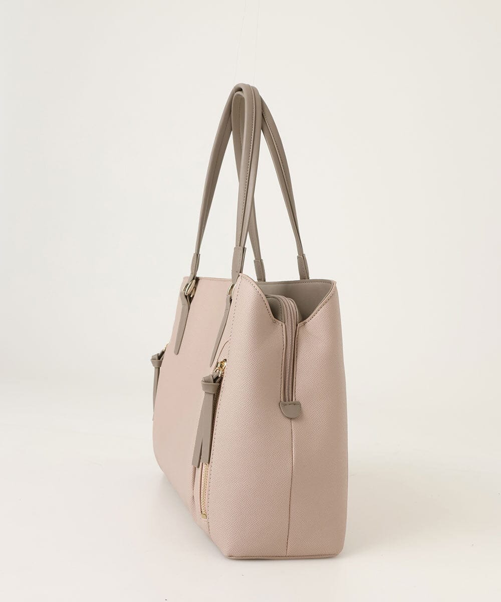 BPBED22170 MK MICHEL KLEIN BAG(MK ミッシェルクラン バッグ) [A4収納可/2WAY]サイドジップデザイントートバッグ ピンク