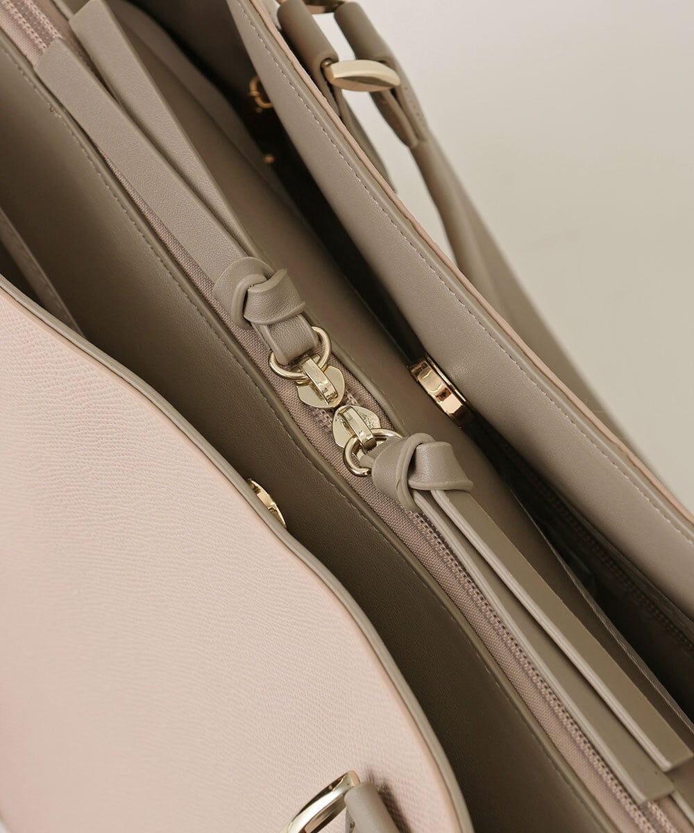 BPBED22170 MK MICHEL KLEIN BAG(MK ミッシェルクラン バッグ) [A4収納可/2WAY]サイドジップデザイントートバッグ ピンク