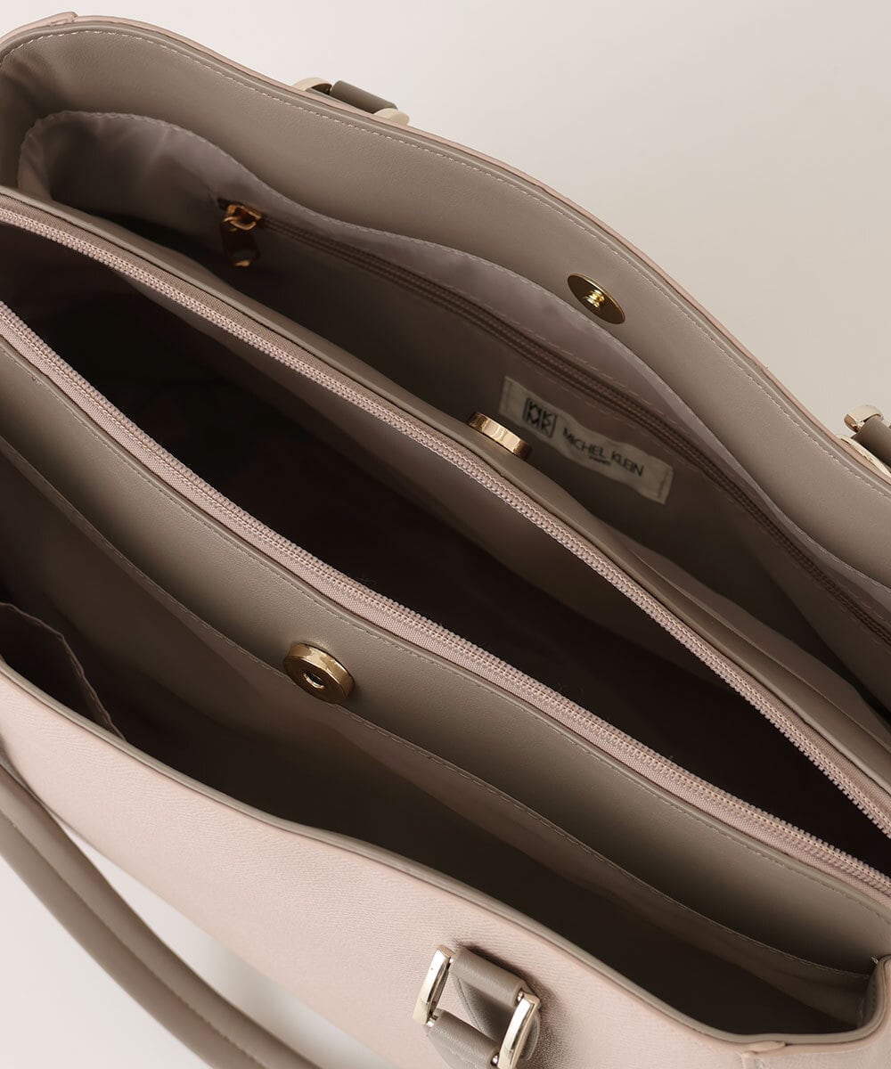 BPBED22170 MK MICHEL KLEIN BAG(MK ミッシェルクラン バッグ) [A4収納可/2WAY]サイドジップデザイントートバッグ ピンク