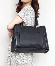 BPBED22170 MK MICHEL KLEIN BAG(MK ミッシェルクラン バッグ) [A4収納可/2WAY]サイドジップデザイントートバッグ ブラック