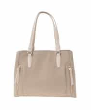 BPBED22170 MK MICHEL KLEIN BAG(MK ミッシェルクラン バッグ) [A4収納可/2WAY]サイドジップデザイントートバッグ ベージュ