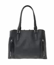 BPBED22170 MK MICHEL KLEIN BAG(MK ミッシェルクラン バッグ) [A4収納可/2WAY]サイドジップデザイントートバッグ ブラック
