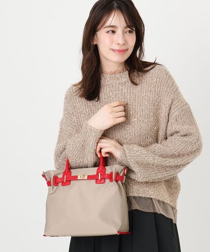 BPBED29170 MK MICHEL KLEIN BAG [2WAY/撥水加工]異素材ベルトデザインスクエアバッグ