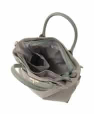 BPBED29170 MK MICHEL KLEIN BAG(MK ミッシェルクラン バッグ) [2WAY/撥水加工]異素材ベルトデザインスクエアバッグ ベージュ×レッド