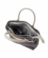 BPBED29170 MK MICHEL KLEIN BAG(MK ミッシェルクラン バッグ) [2WAY/撥水加工]異素材ベルトデザインスクエアバッグ ベージュ×レッド