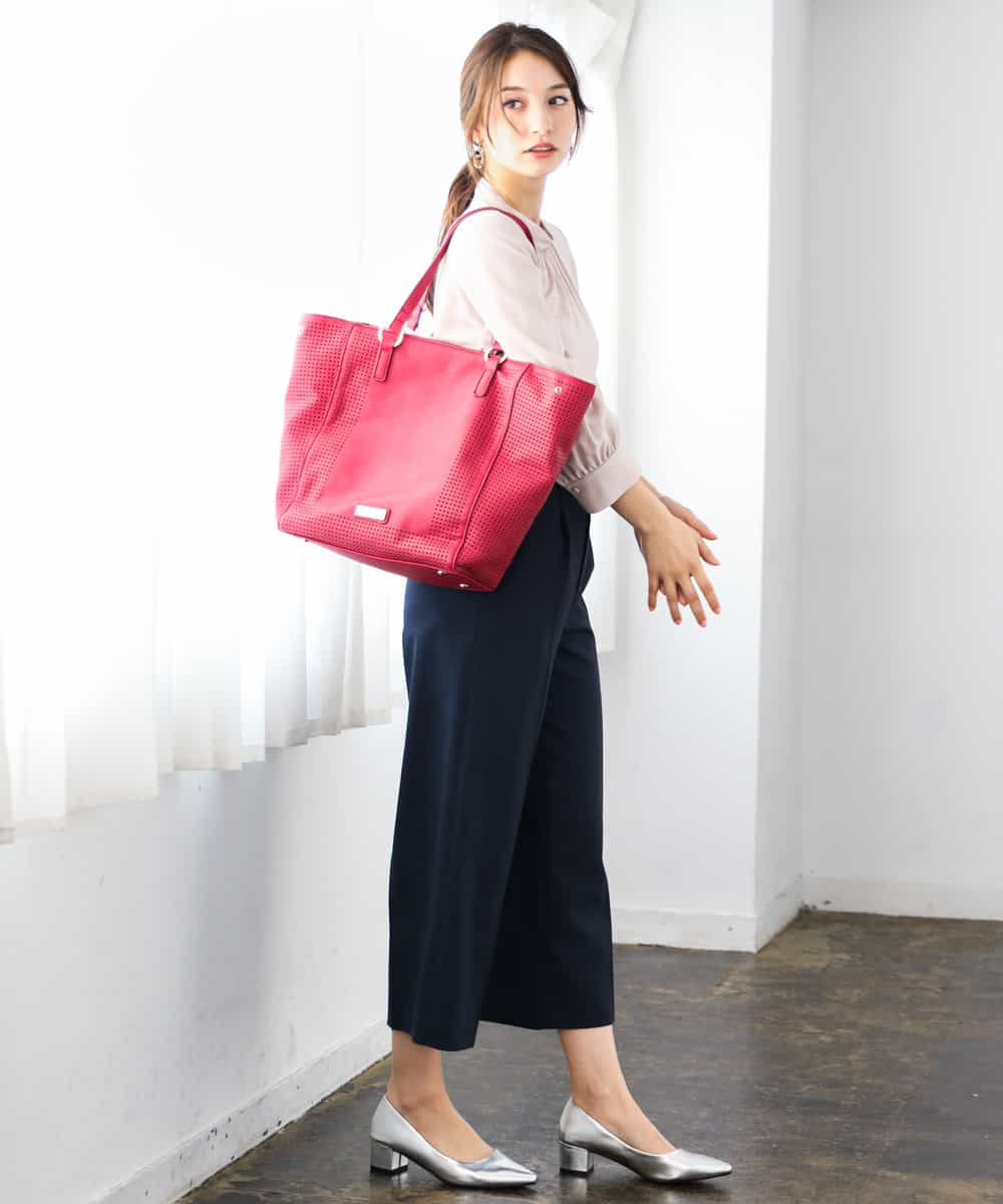 BPBEG08160 MK MICHEL KLEIN BAG(MK ミッシェルクラン バッグ) フェイクレザートートバッグ レッド
