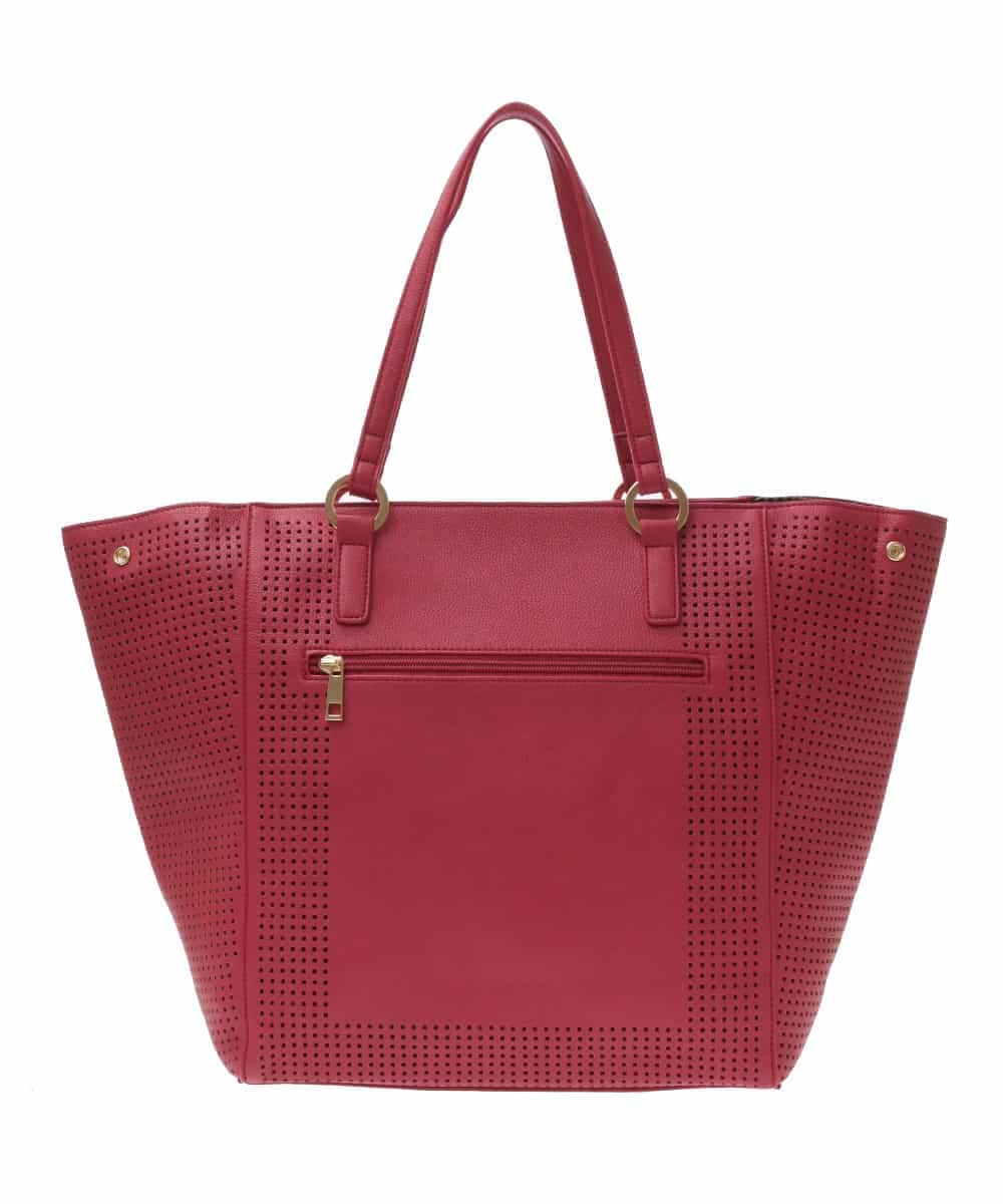 BPBEG08160 MK MICHEL KLEIN BAG(MK ミッシェルクラン バッグ) フェイクレザートートバッグ レッド