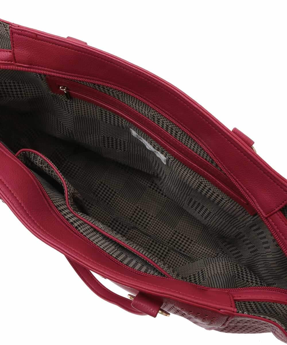BPBEG08160 MK MICHEL KLEIN BAG(MK ミッシェルクラン バッグ) フェイクレザートートバッグ レッド