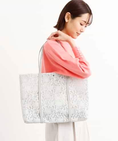 MK MICHEL KLEIN BAG(MK ミッシェルクラン バッグ) レーストートバッグ ライトグレー/灰 フリーサイズ