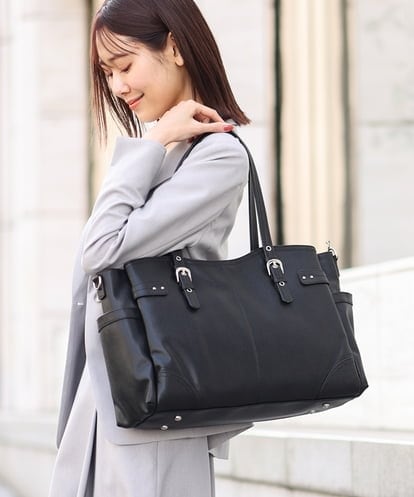BPBES23190 MK MICHEL KLEIN BAG 【2WAY】ワイドスクエアトートバッグ