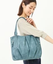 BPBES26160 MK MICHEL KLEIN BAG(MK ミッシェルクラン バッグ) 【2WAY】タックデザイントートバッグ ネイビー