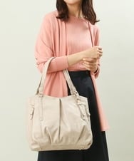 BPBES26160 MK MICHEL KLEIN BAG(MK ミッシェルクラン バッグ) 【2WAY】タックデザイントートバッグ ベージュ