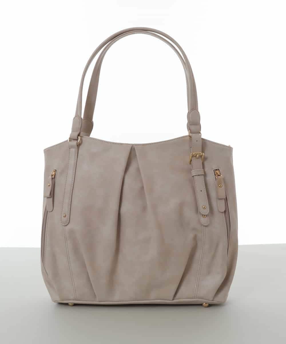 BPBES26160 MK MICHEL KLEIN BAG(MK ミッシェルクラン バッグ) 【2WAY】タックデザイントートバッグ ベージュ